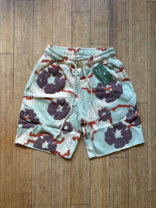 Tan Camo Cotton Wreath “Denim Tears” Shorts