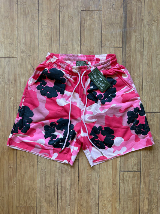 Pink Camo Cotton Wreath “Denim Tears” Shorts